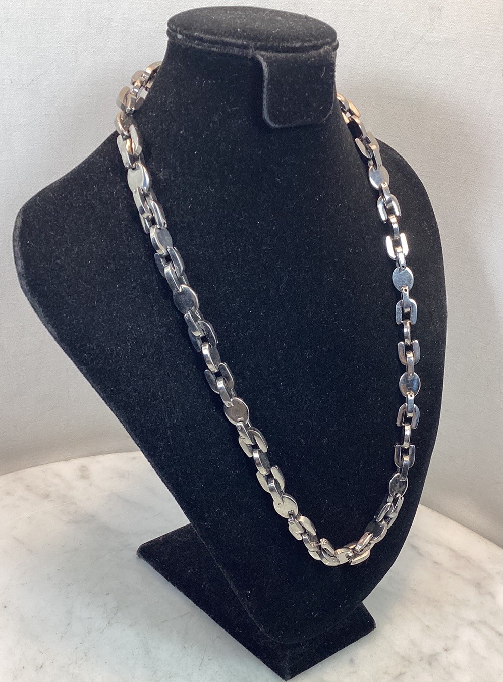 DOLCE & GABBANA D&G Stainless Link Chain Necklace 21.5” Long