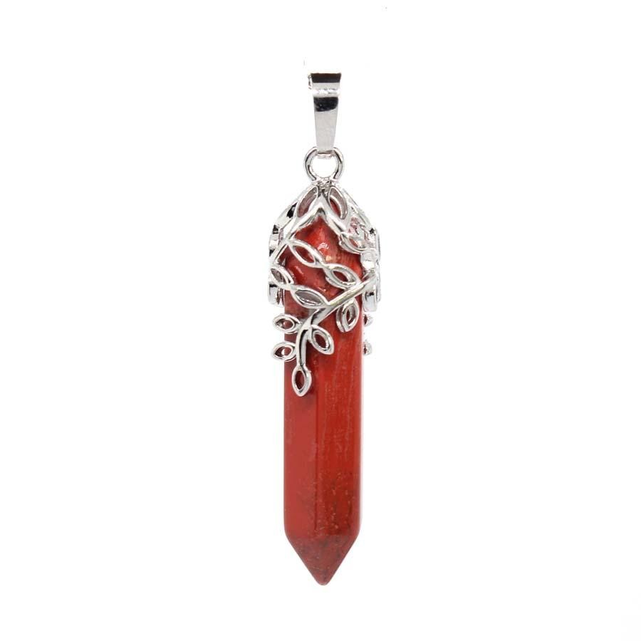 Crystal Hexagon Stone Pendant Amethyst Rose Quartz Jewelry Charm
