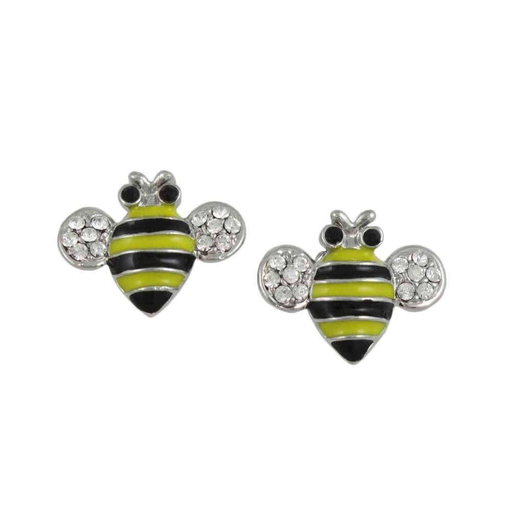 Black and Yellow Bee with Pierced Earring – REE141Y