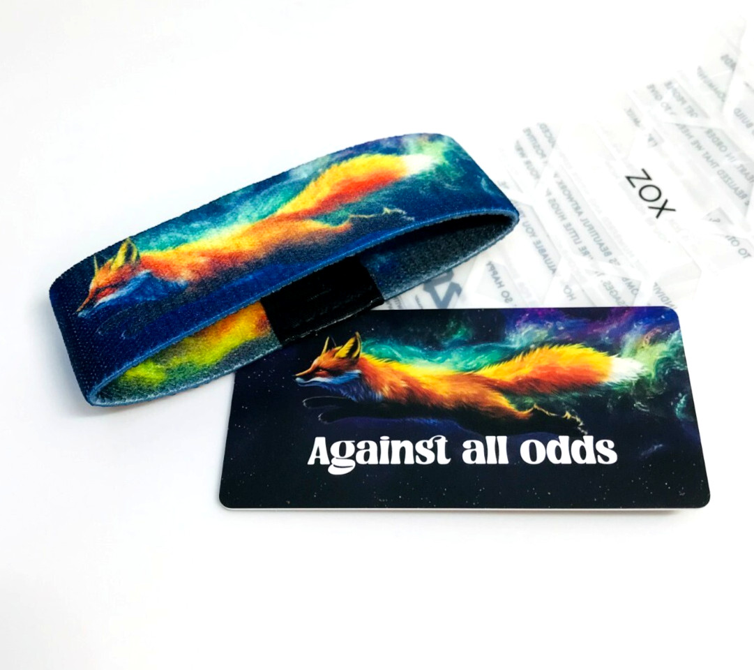 ZOX **AGAINST ALL ODDS** Silver Strap band w/Card Choose Size NIP FOXES