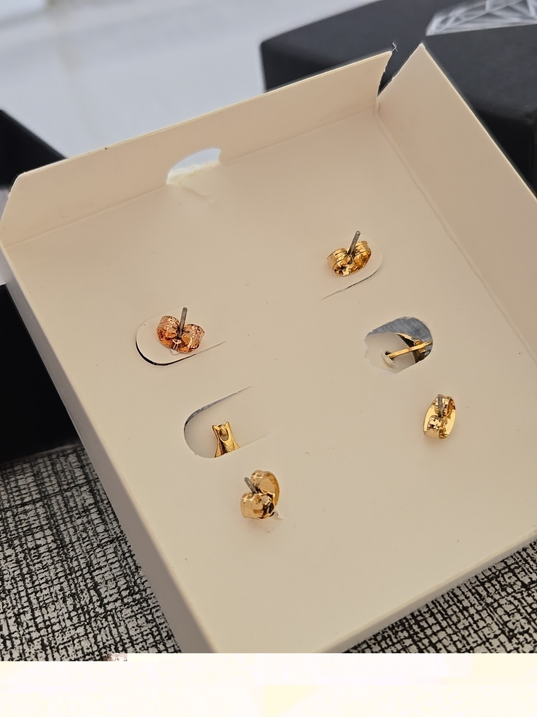 Peermont Jewelry 18k Gold Plated Stud Earrings Set(3 Pairs Of Earrings) New