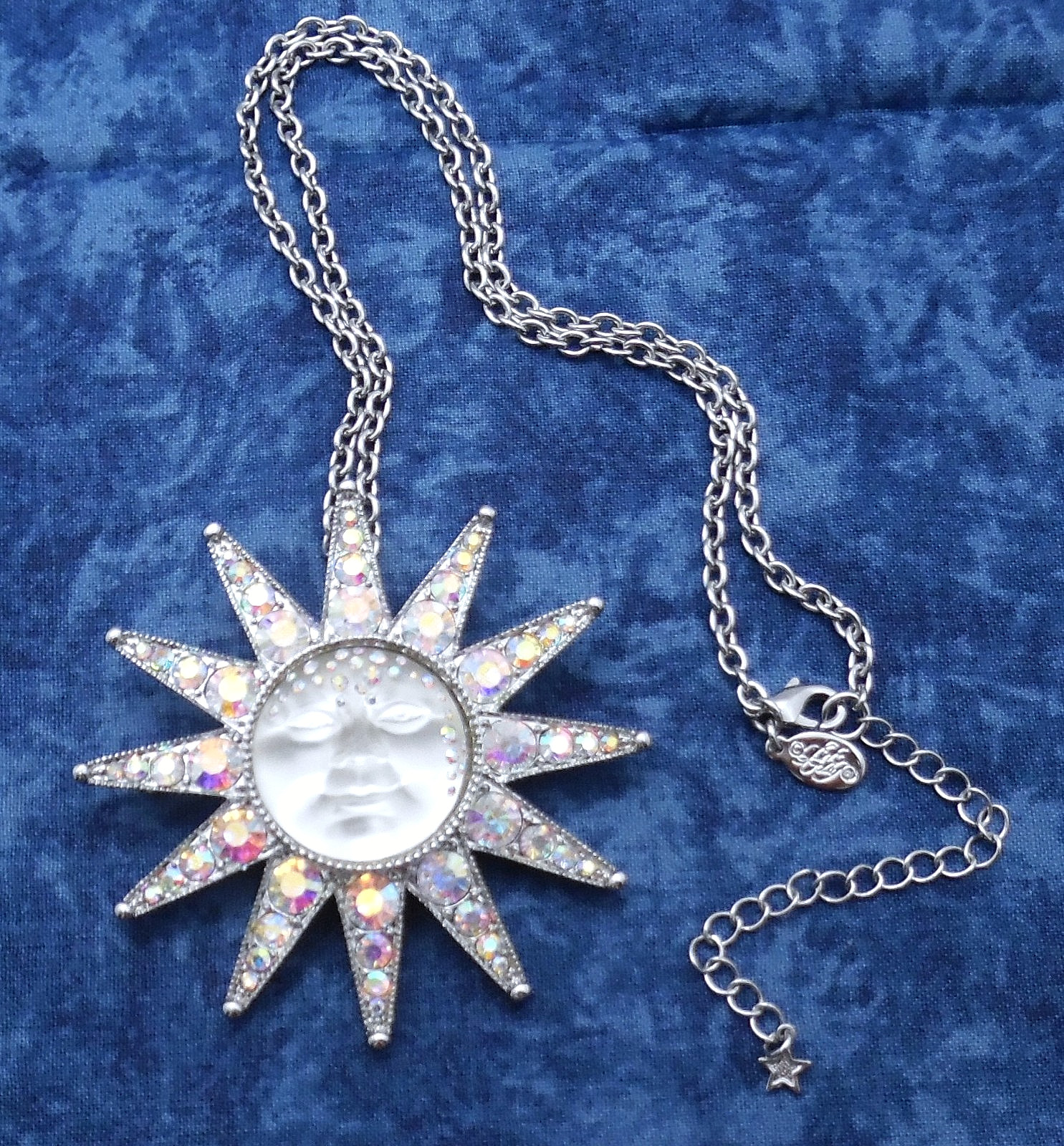 Kirks Folly Stella Luna Goddess Seaview Moon Pin Pendant Necklace with Box *