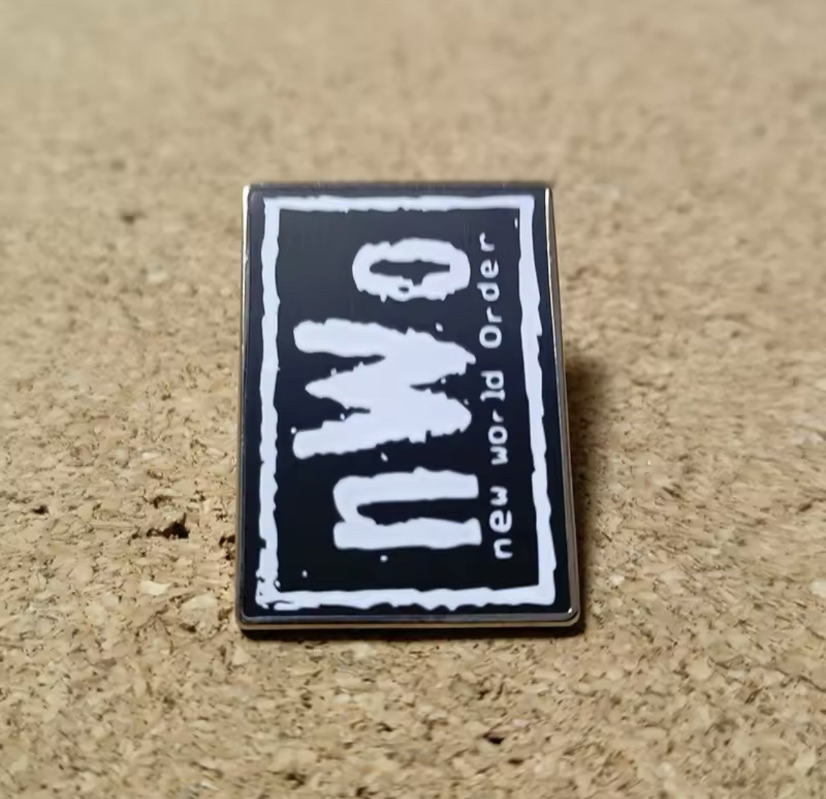 NWO Wrestling Style 1pc Pin With Rubber Back New World Order Pin FREE SHIPPING