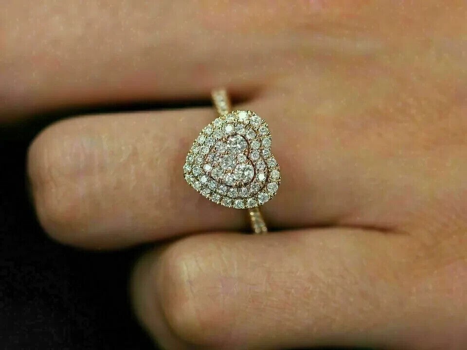 1.79 Ct Round Cut Simulated Diamond Women Engagement Ring 14K Yellow Gold Plated