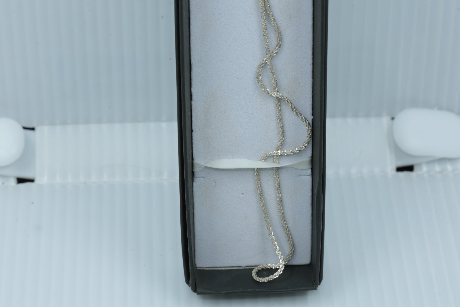 Vintage Sterling Silver Popcorn Chain Necklace 14 Inch Italy 925 2.79g