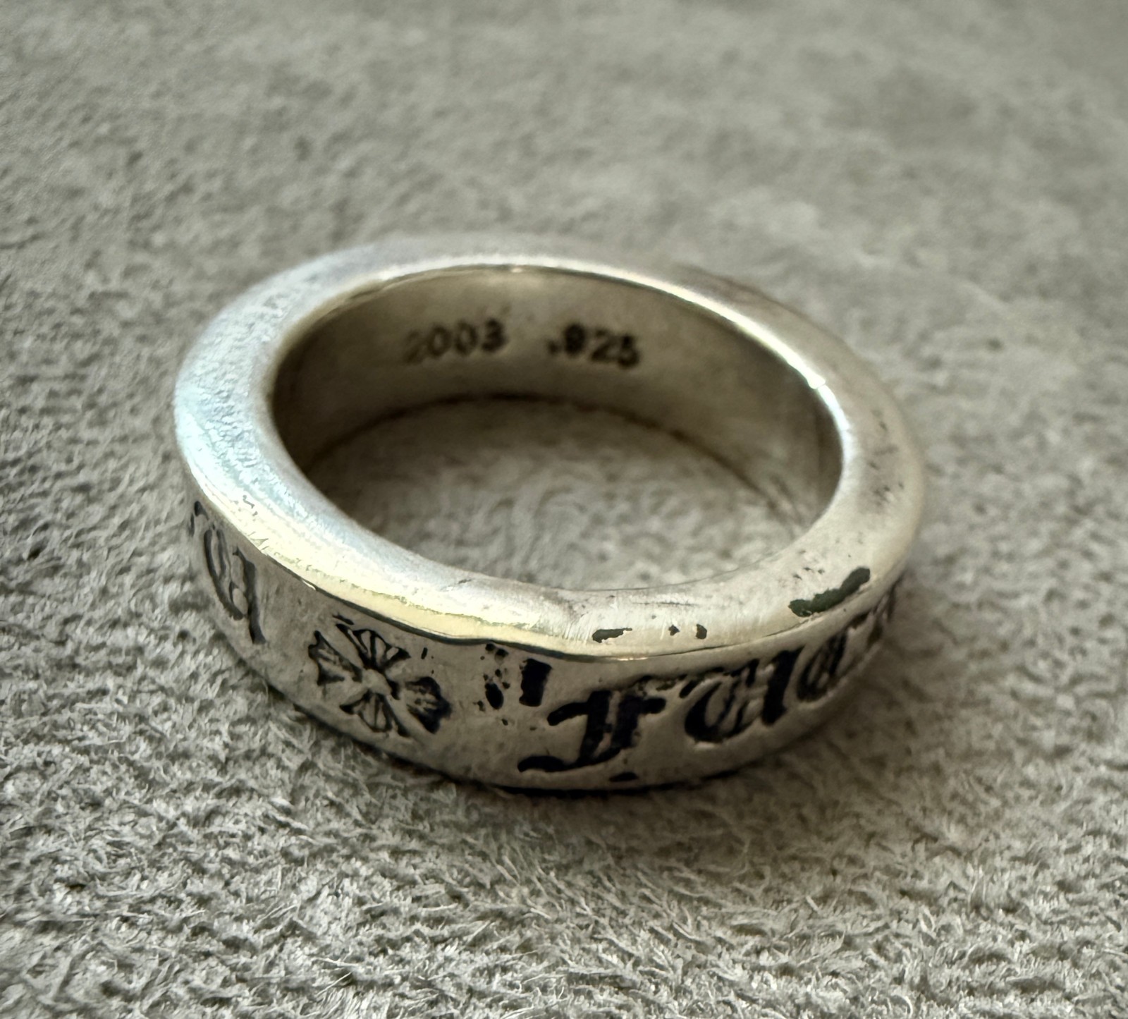 Chrome Hearts Fxxk You Spacer Ring 6mm 🔥 Best Price *Pre Owned* 2003 Size 9.5