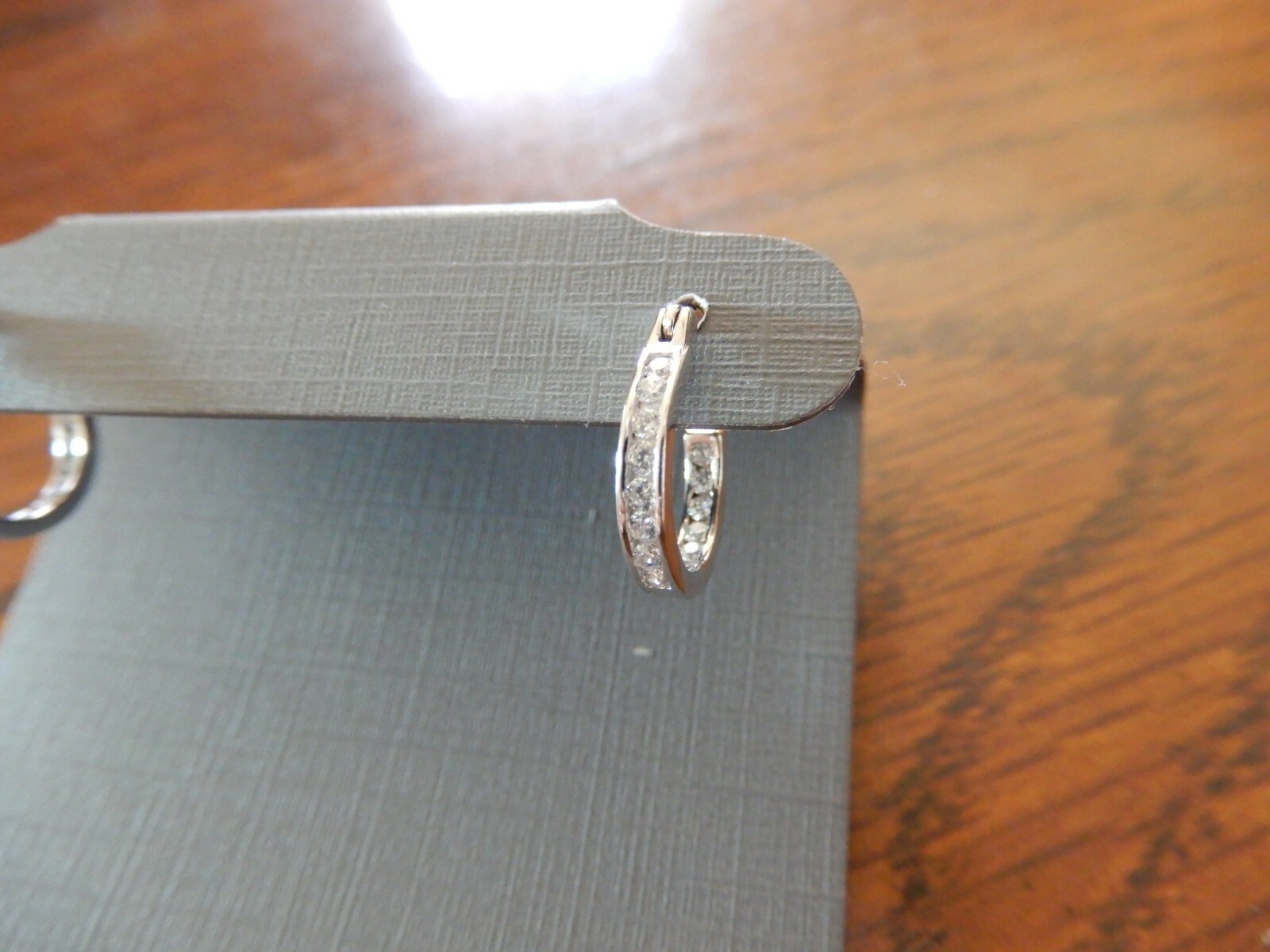 SILVER TREASURES STERLING SILVER PIERCED EARRINGS CUBIC ZIRCONIA JCP NEW