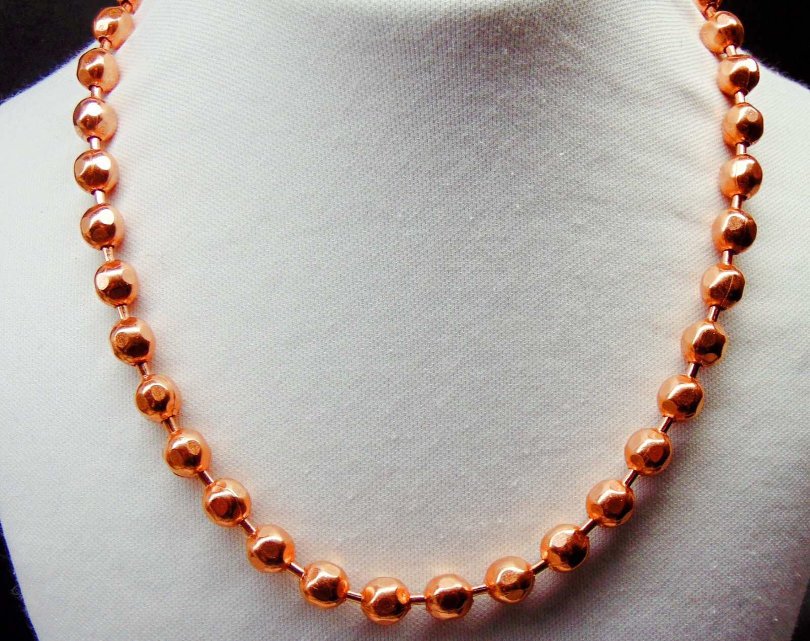 Bulk COPPER BALL CHAIN Statement Size 9.5mm Round + Faceted Bead 5 ft to 25 feet