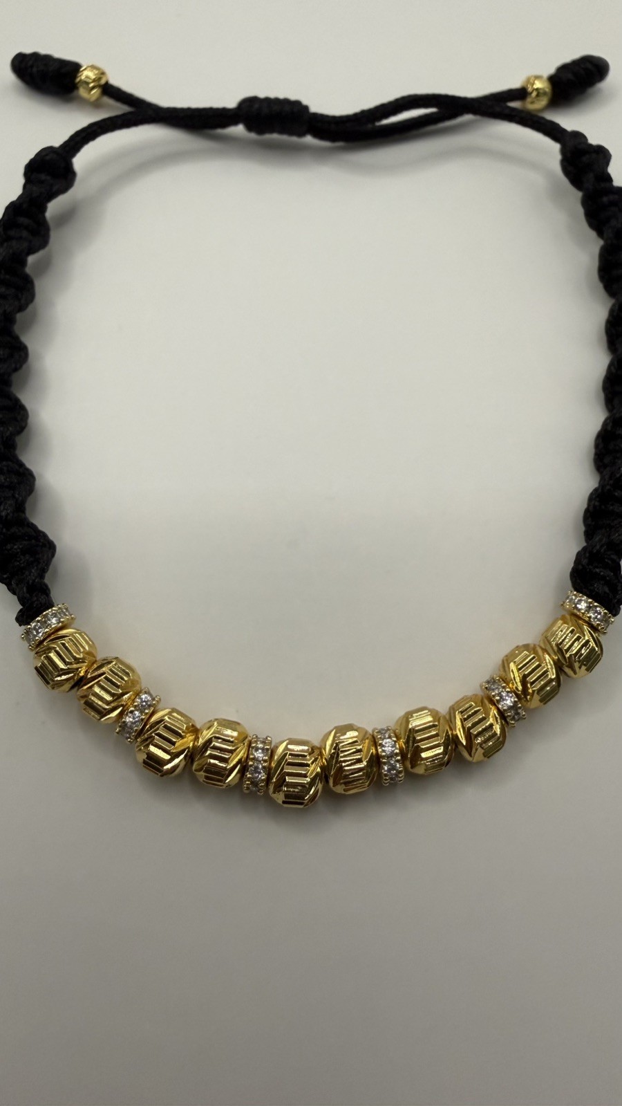 Gold Plated Colombia Silver Handmade Bracelet. Pulsera balines baño de oro.