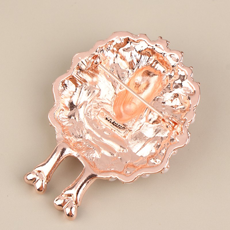 Cartoon Animal Brooch Inlaid Pearls Lucky Lovely Sheep Brooch Alloy Brooch Gift