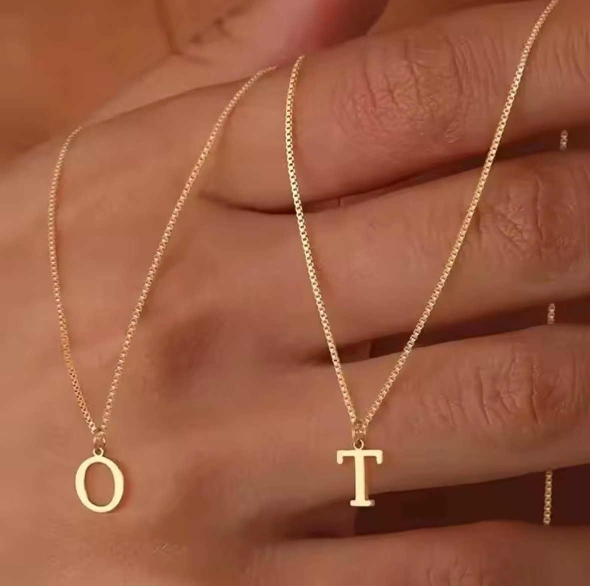 A-Z Initial necklace 18K Gold Plated Necklace Stainless Steel Necklace