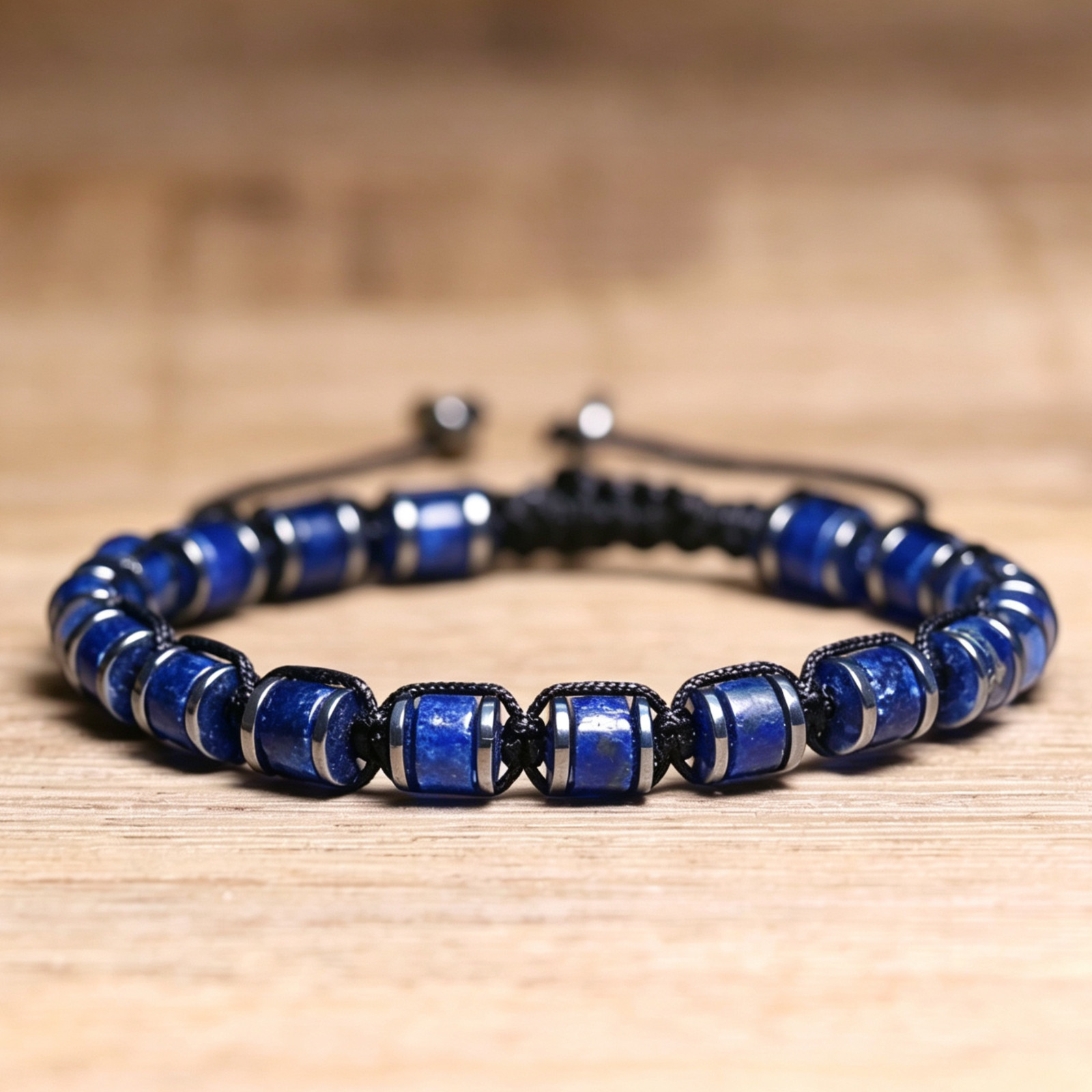 Handmade Braided Real Lapis Lazuli Healing Powerful Stone Bracelet for Women Men