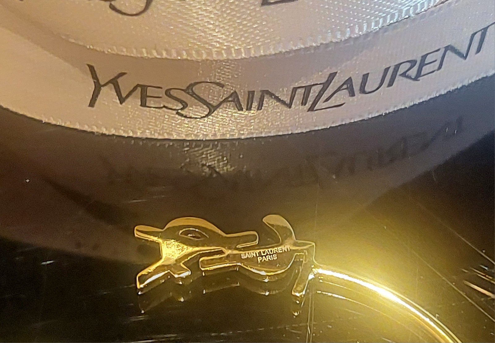 YVES SAINT LAURENT HOOP EARRINGS – Box & Ribbon Included