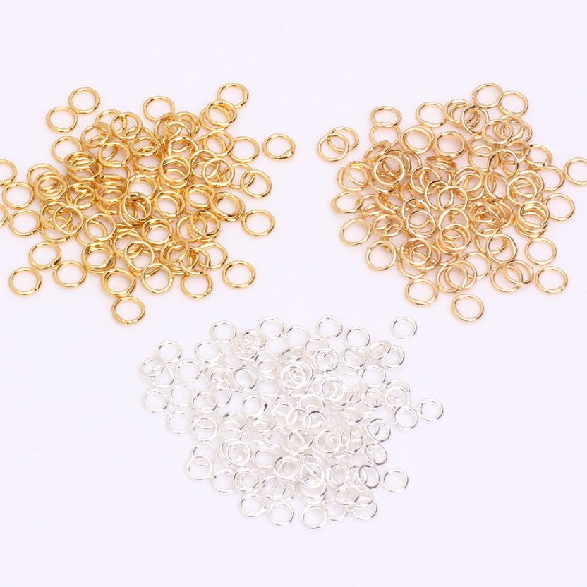 20Pcs DIY 18K Gold Filled Brass Closed Jump Rings Jewelry Making Findings PE30