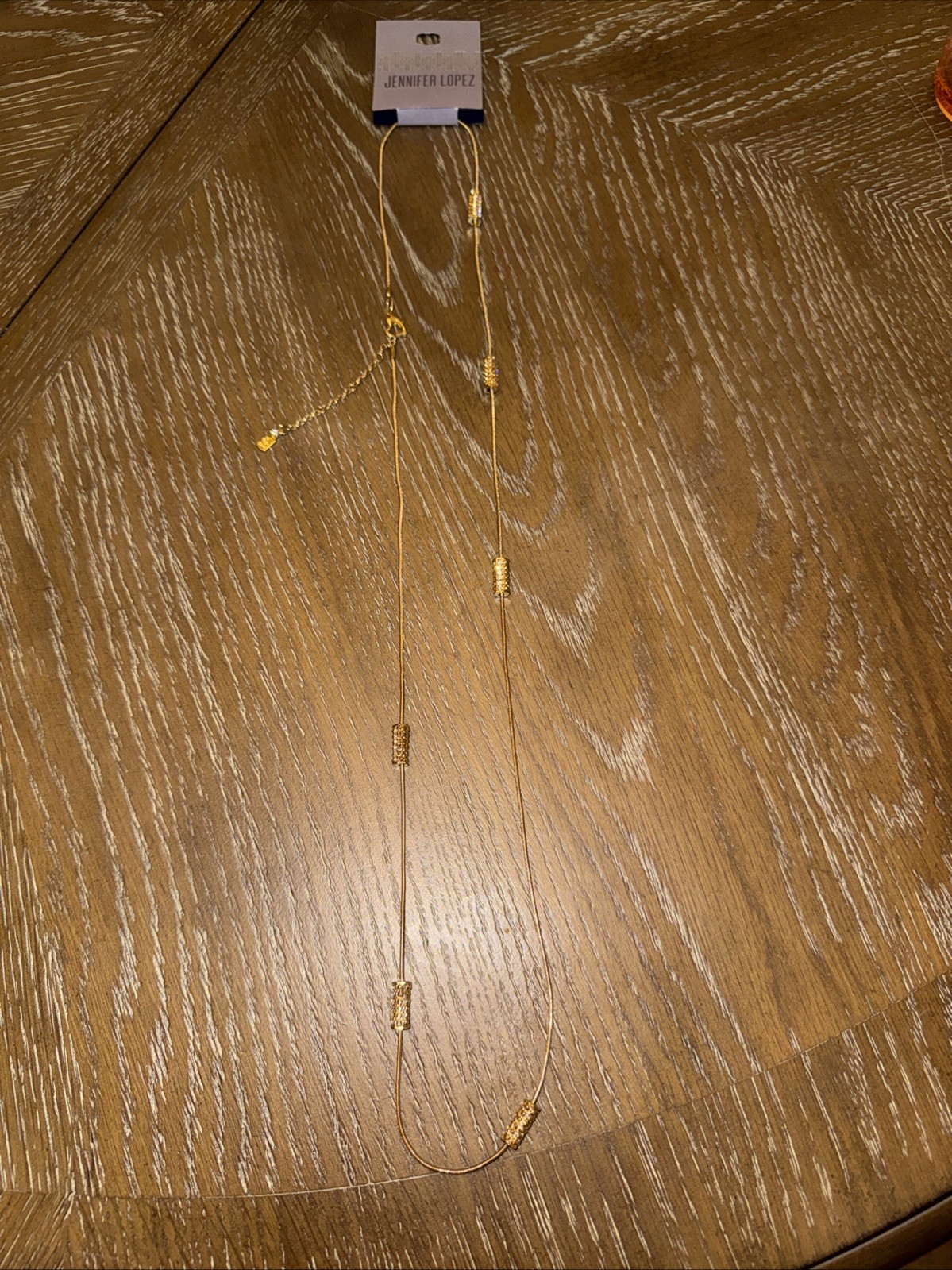 Jennifer Lopez Long Gold Chain necklace with Accents. See Pics $38 NWT