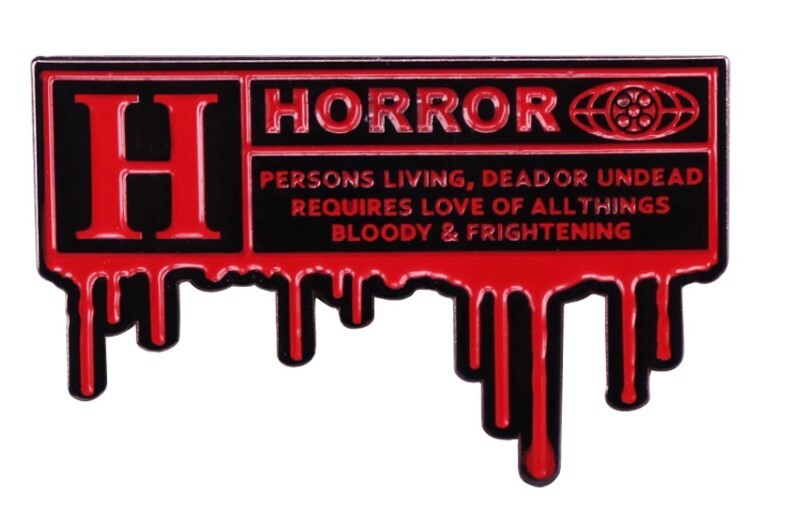 Horror Classic Novelty Metal Enamel 1.5 Inches Wide Pin