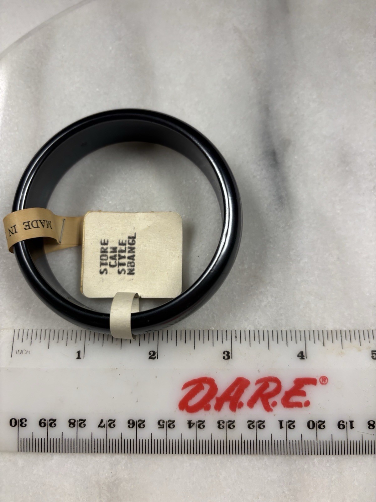 Black Bangle Appears Nephrite Jade With Tags
