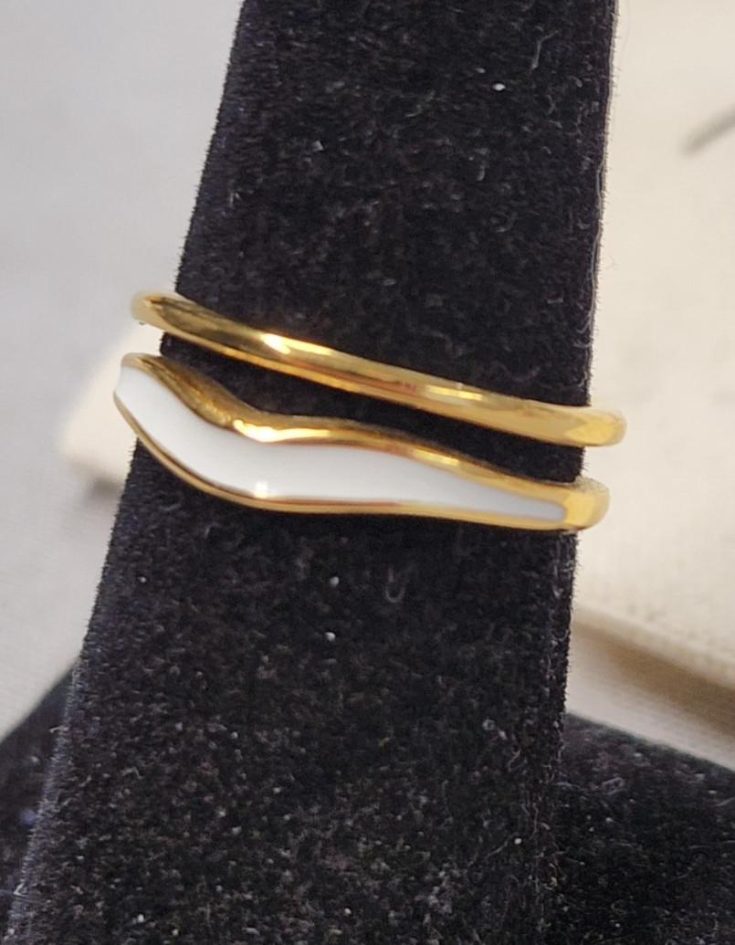 Atolea 18K Gold Plated Sirocco Ring sz 6.5