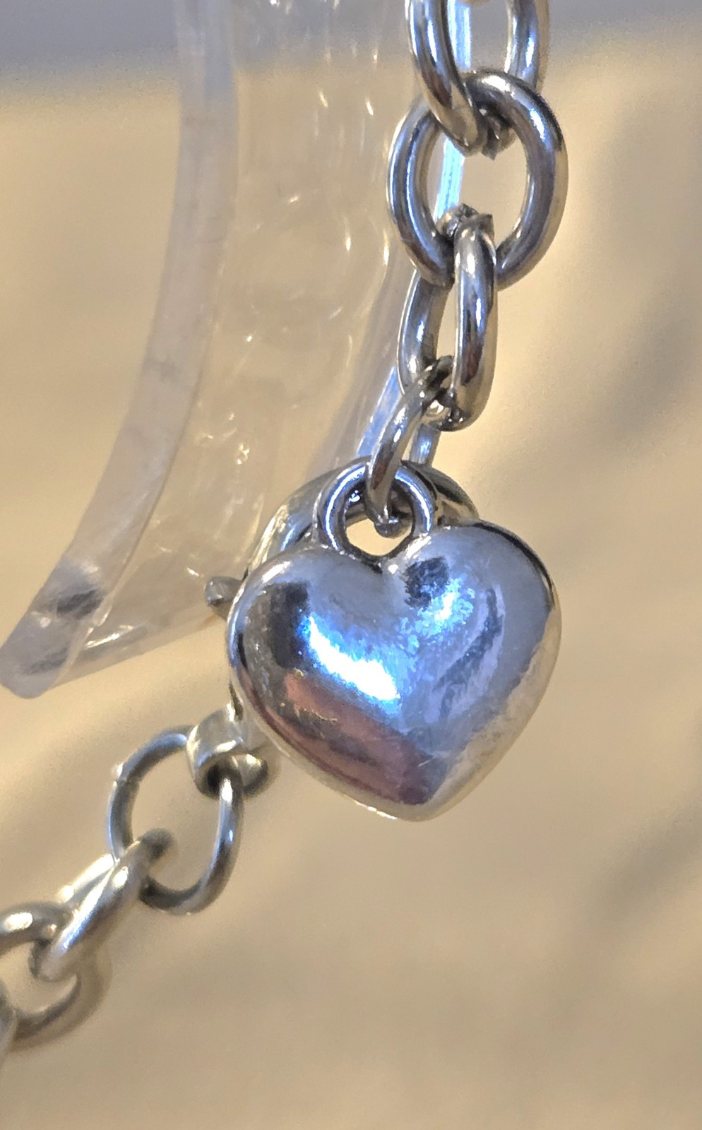 25mm Mini Plain Round Floating Charm Memory Locket Chain Link Bracelet