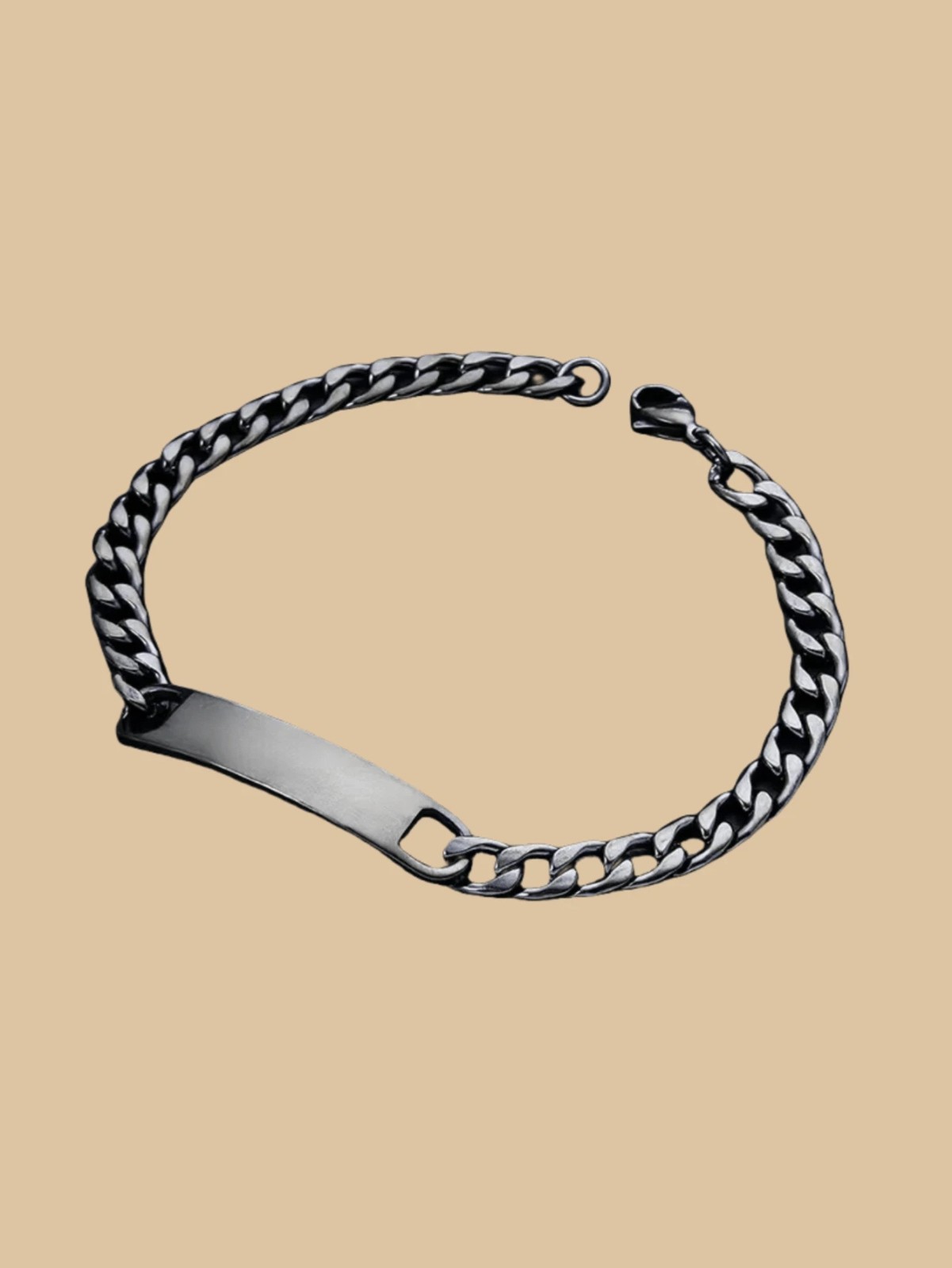 Custom Name Cuban Link Bracelet Couple Personalized Stainless Steel Chain Jewelr