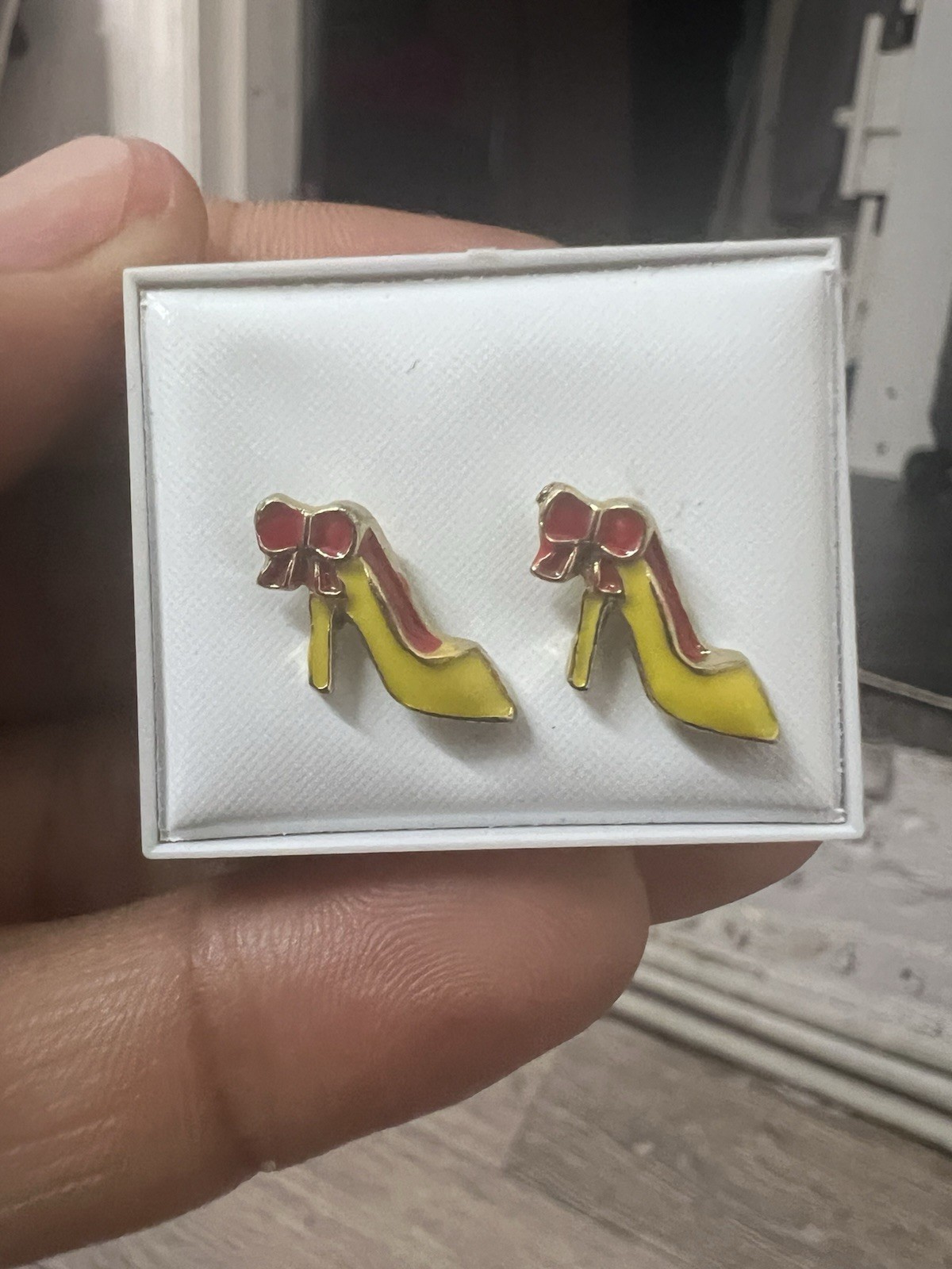 High Heel Shoe Design Earrings With Red Now Details Statement Novelty Jewelry