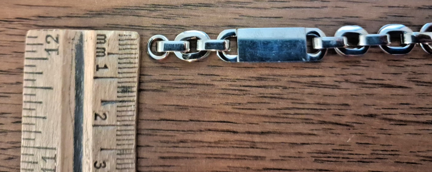 8.25″ Chisel Men’s Stainless Steel Polished Station Link Bracelet NWOT