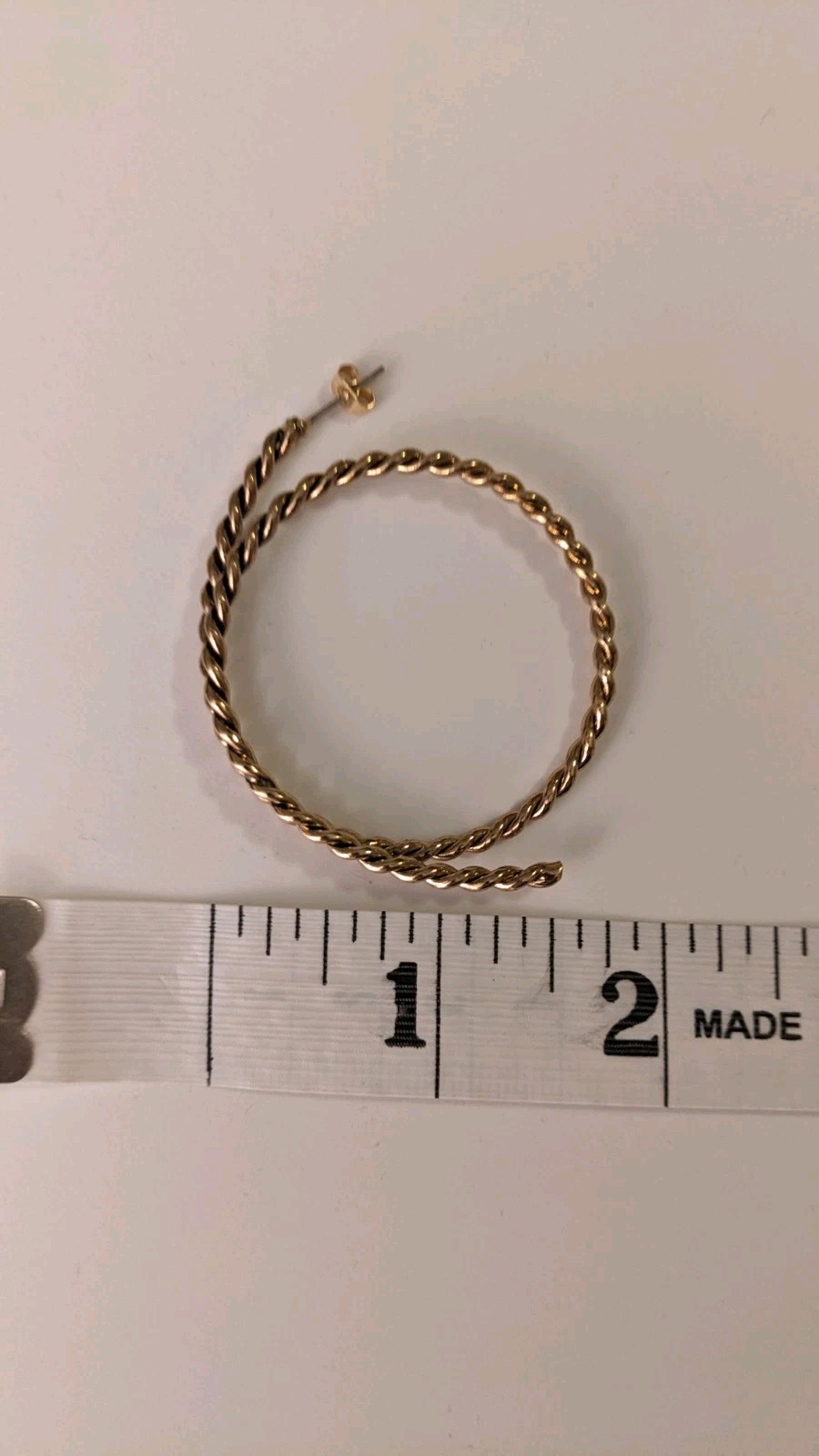 Justin Brand Gold Colored Twisted Loop Earrings Model 22123EJ2GLD NWT