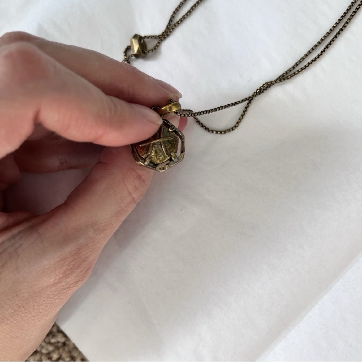 Kendra Scott Pisces Zodiac Stars Vintage Gold Necklace 28”