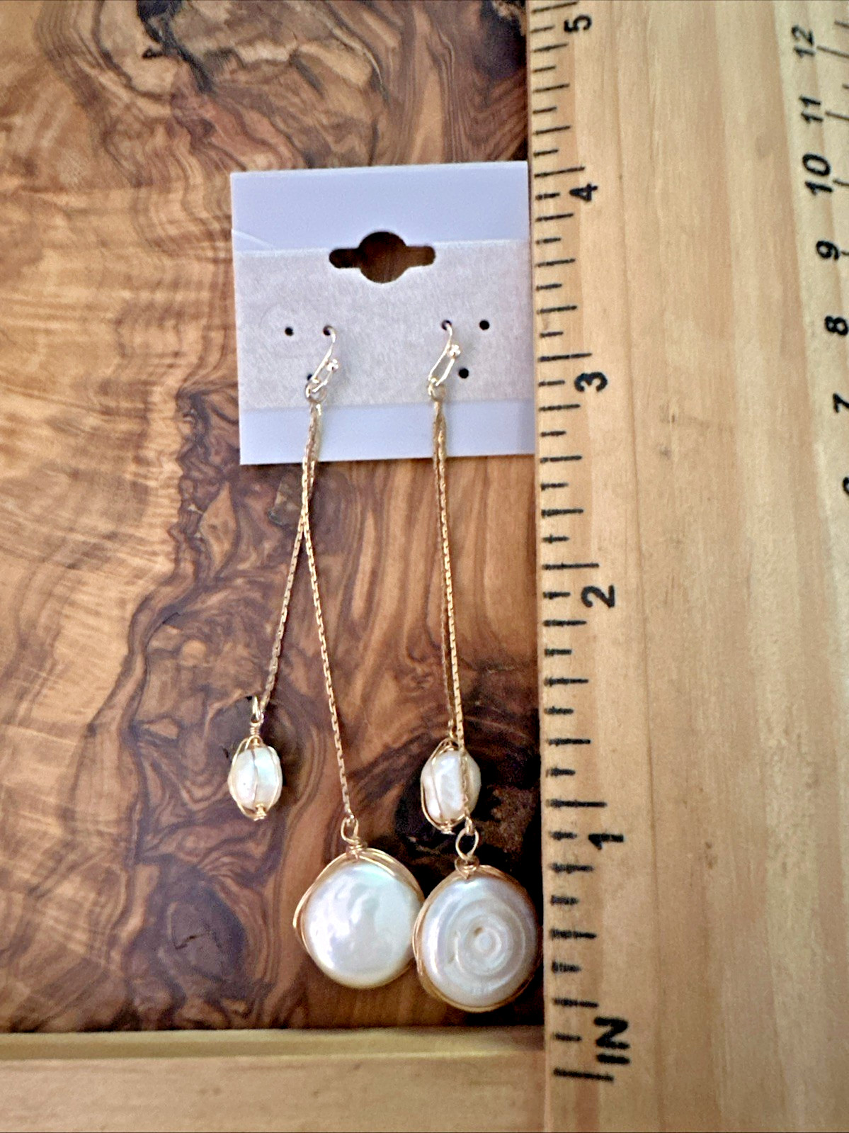 Boho Fashion Earring Lot • 11 Pairs • Brown White Gold Silver Tone • Dangle Stud