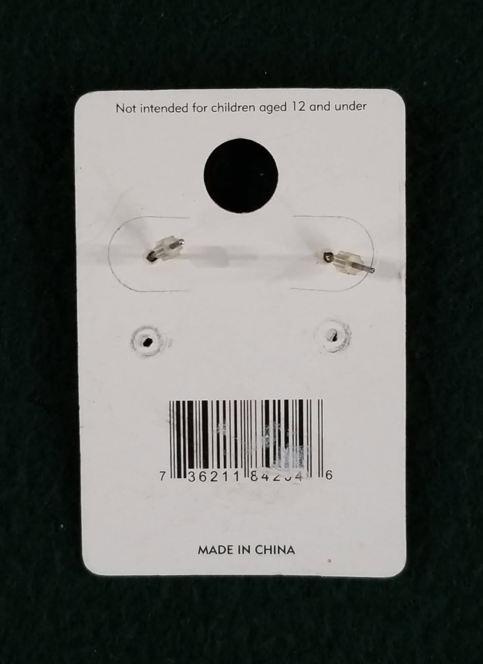One Way J Collection Clear Crystal Stud Earrings Silver Tone Lead Compliant