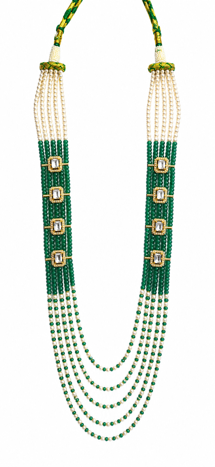 Handcrafted green Crystal Statement Necklace Indian Party Wear Jewelry 205