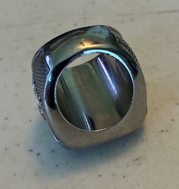 USSSA Finalist Softball Championship Ring Stainless Steel Rhinestone Size 9