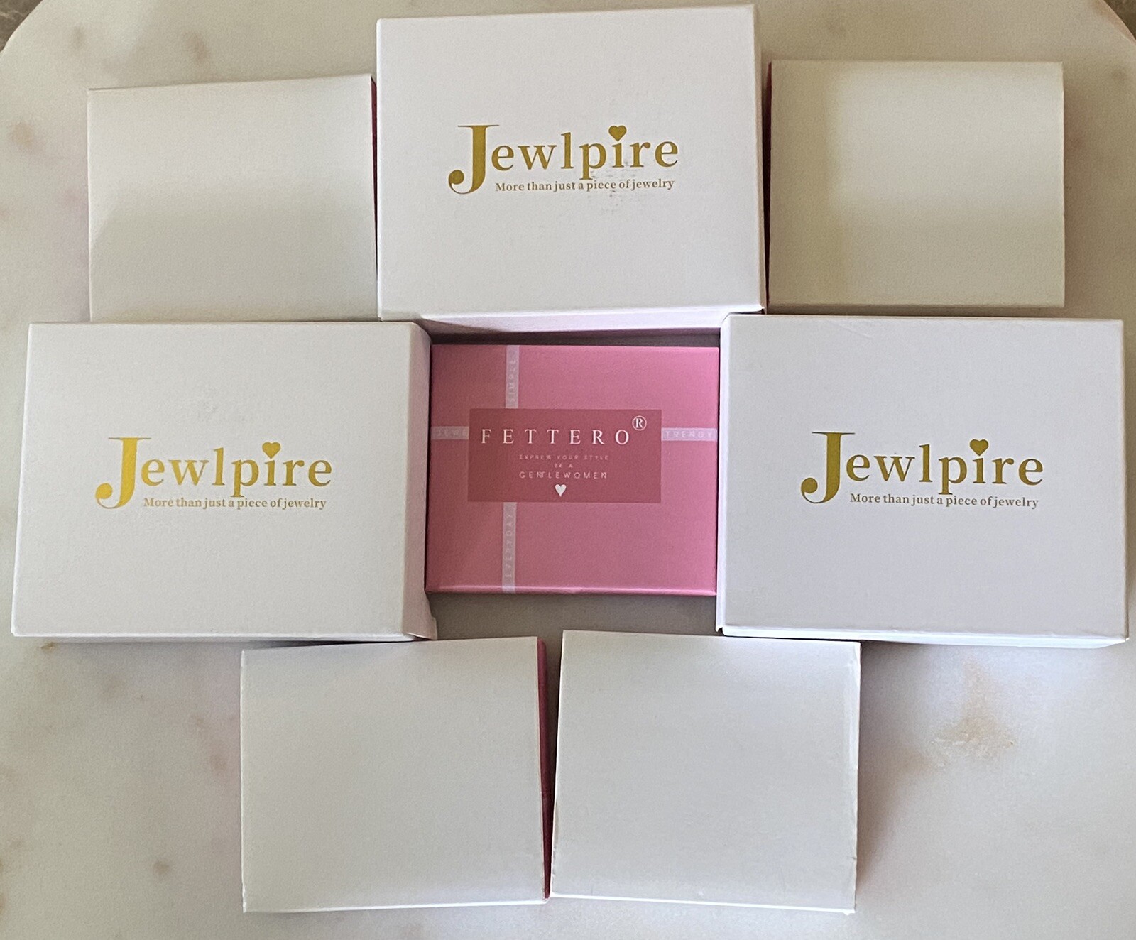 (5) Fettero Initial Earrings Huggie Hoop Letter (3) Jewlpire Unicorn Necklaces