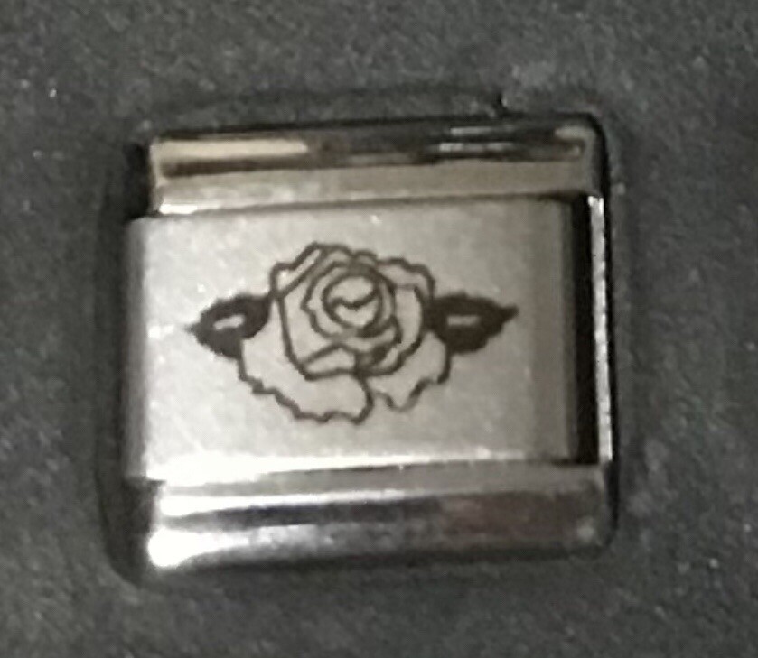 Rose flower Laser Wholesale ITALIAN CHARM 9MM K37