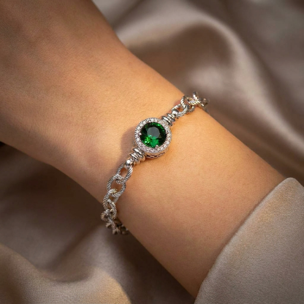 Textured Chain Bracelet for European Charms, Dangles & Lockets