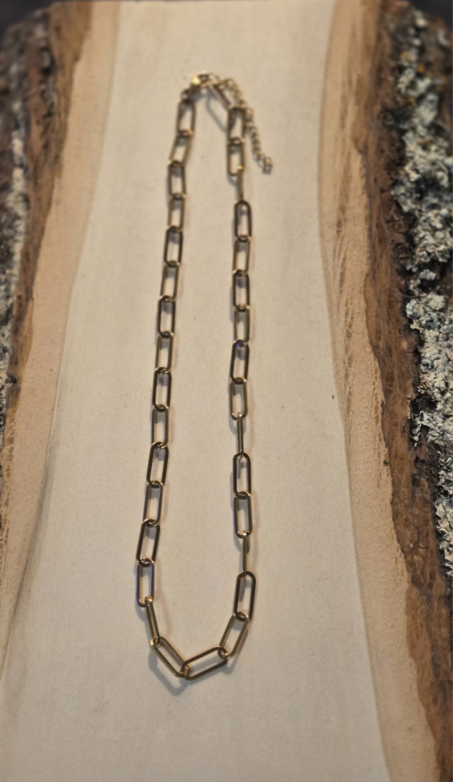 18k PVD Paperclip Necklace 6.5mm – 18in + 2in Extender