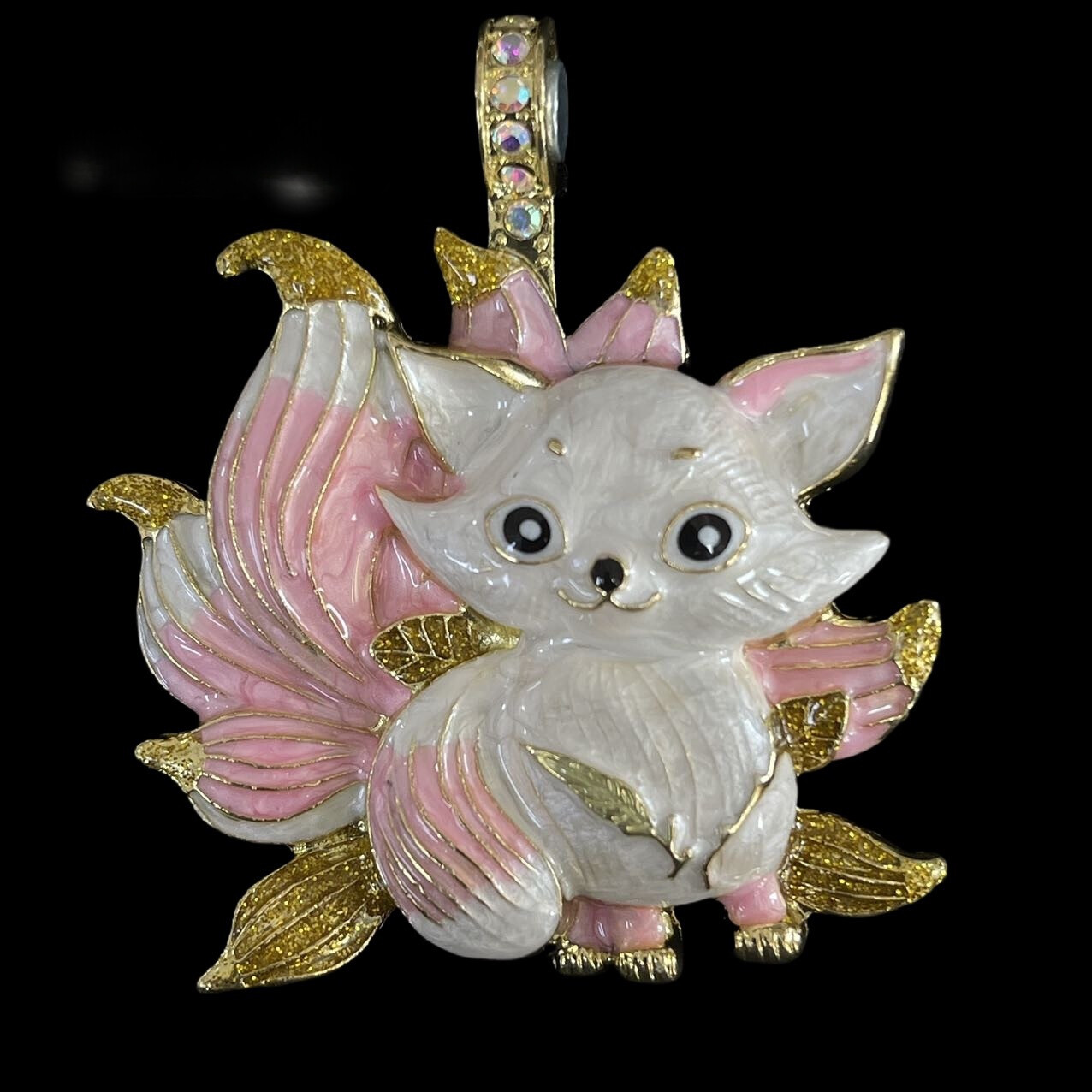 Medieval Vintage Retro Style Literary Versatile Nine-tailed Fox Magnetic Pendant