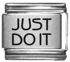 Clearly Charming Just Do It Laser Italian Charm