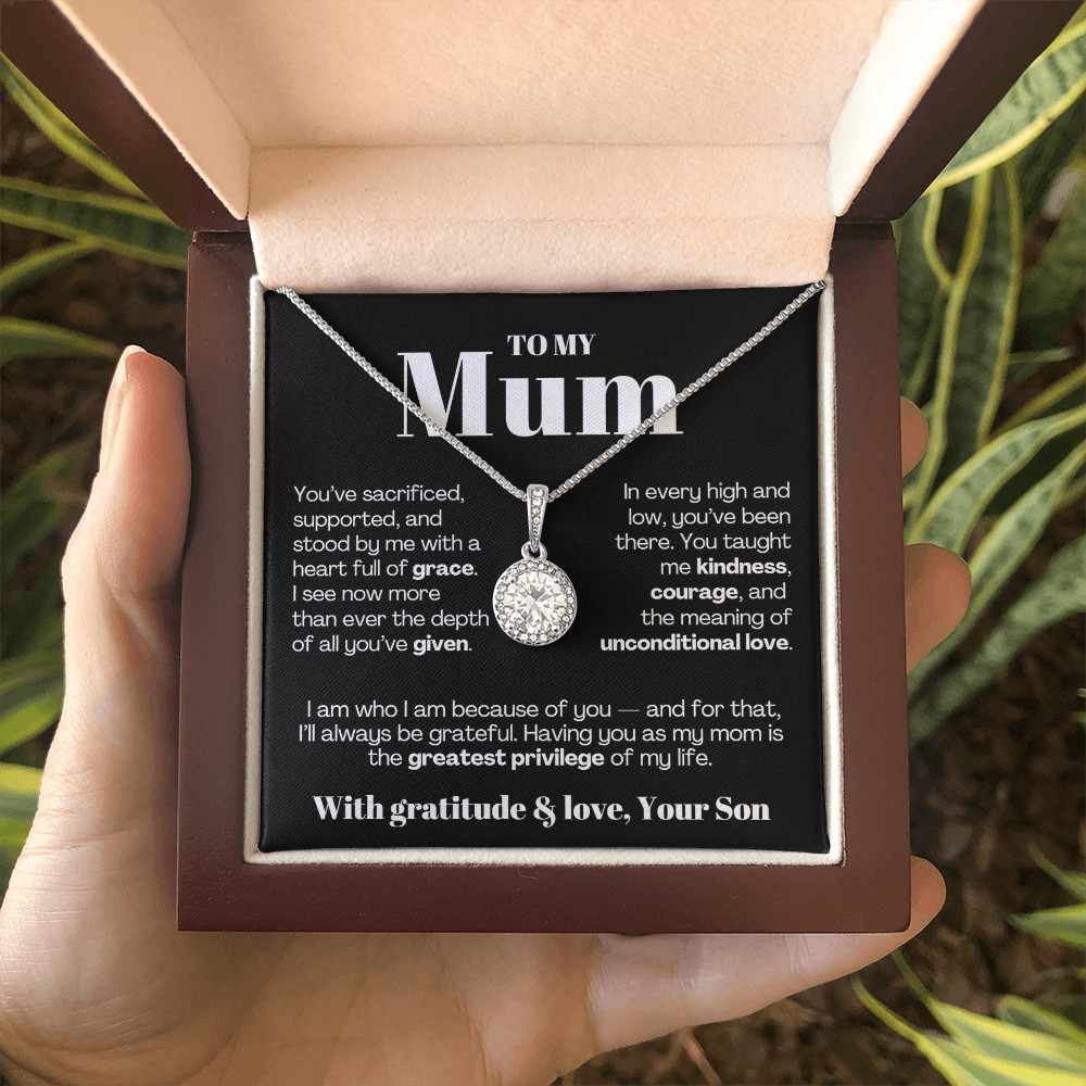 To My MOM necklace Mother’s day Birthday christmas heartfelt Gift from son