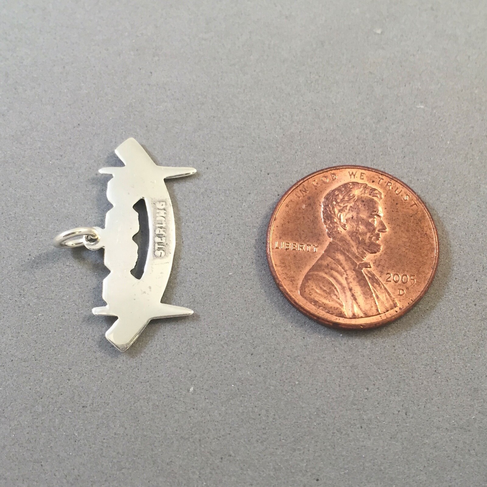 .925 Sterling Silver RENO Biggest Little City World Sign CHARM Nevada 925 TW30