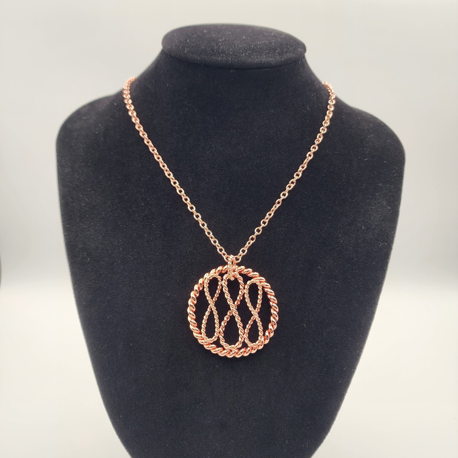 Tri-Infinity Tensor Ring Copper Pendant – 144 Hz Frequency, Pure Copper Chain