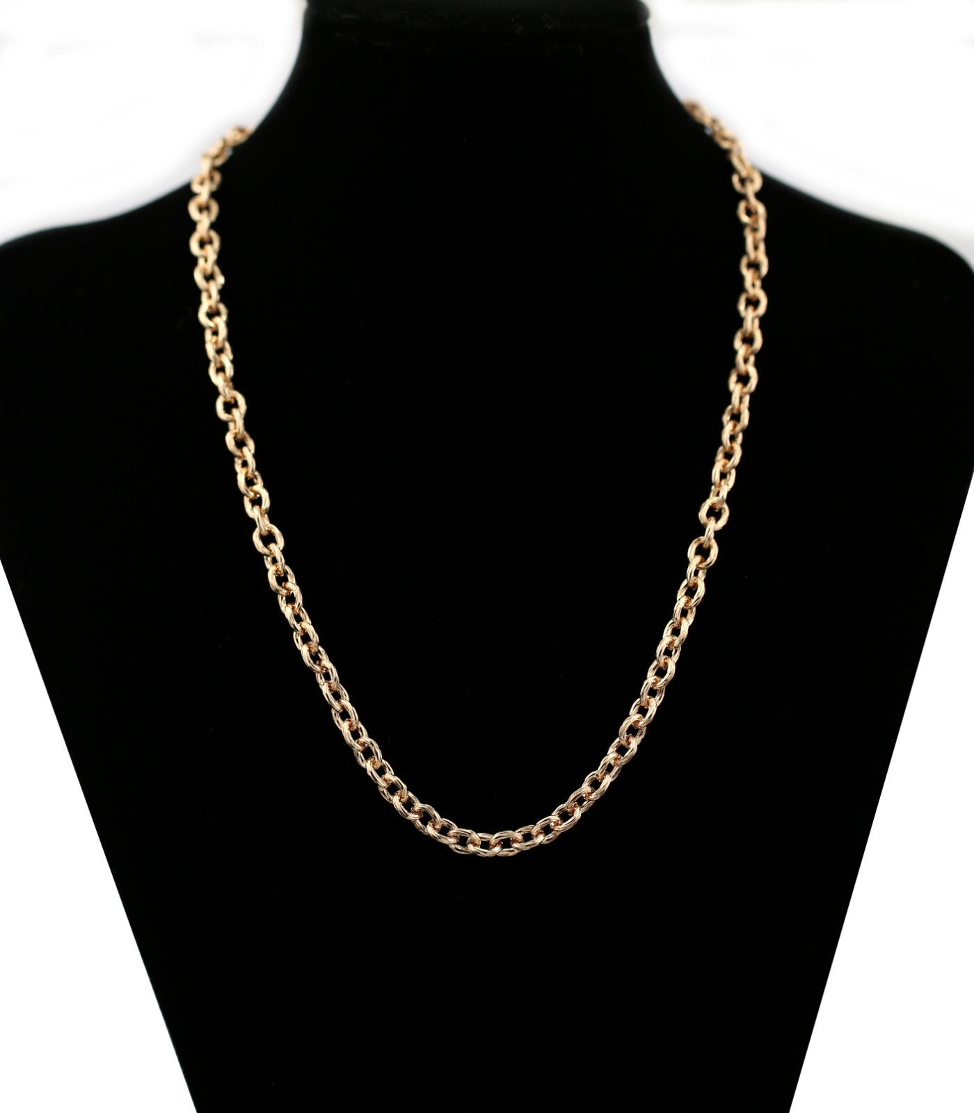 WOMENS GIRLS 6MM BELCHER RINGS CHAIN for Charm 9K CHAMPAGNE GOLD FILLED NECKLACE
