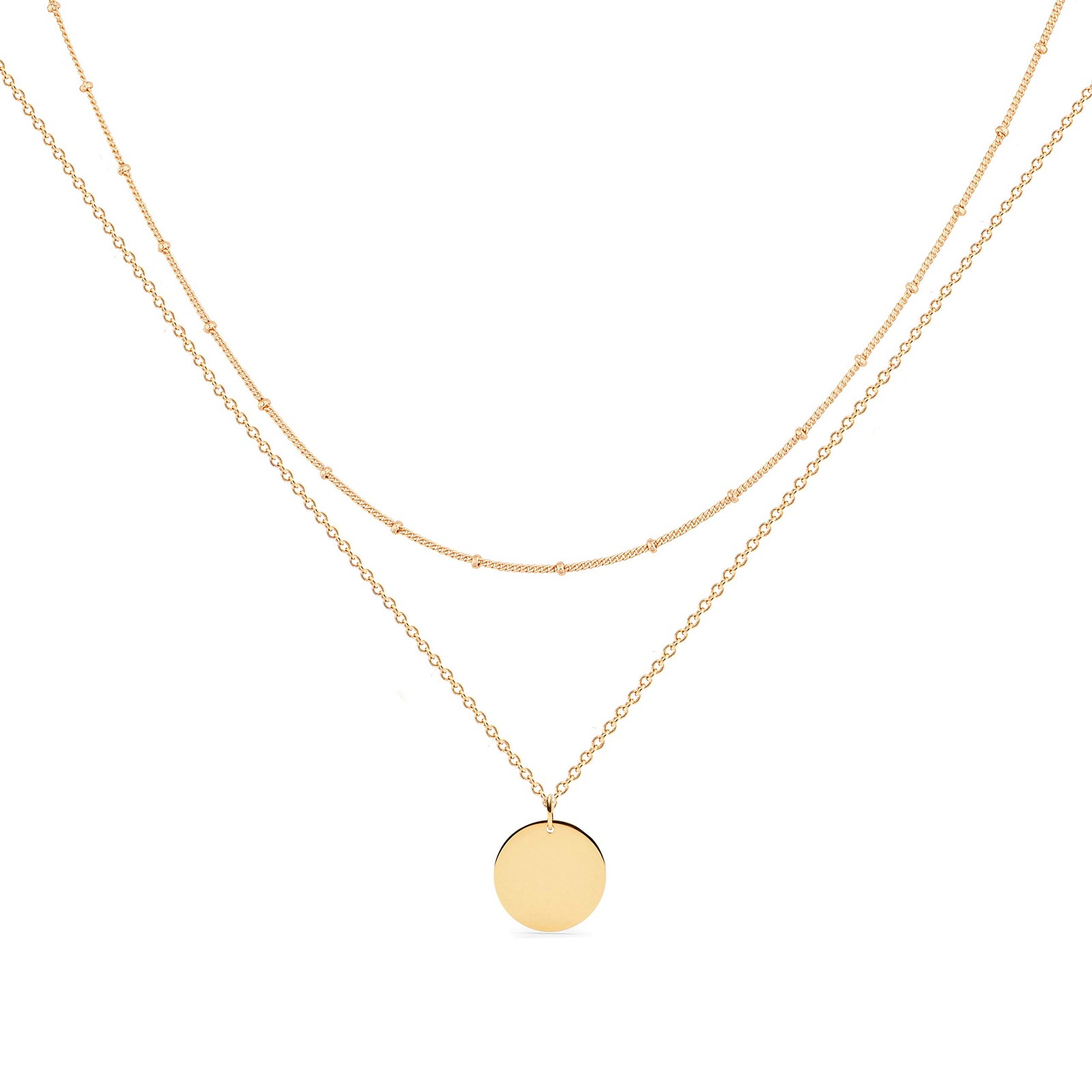 Dainty 18k Gold Plated Heart Arrow Bar Necklace Women Layered Choker Pendant