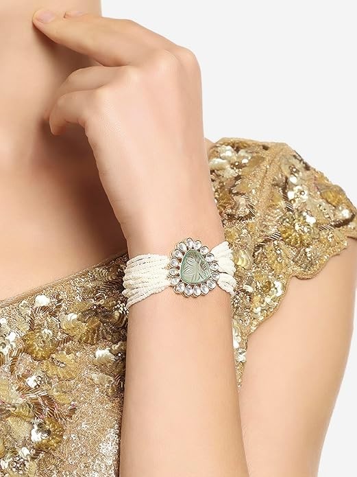 JAYWAR Luxury Gold Plated Bracelet for Women Arabic Bridal Wedding Bangle Royal