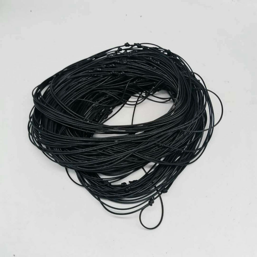 30PCS Handmade Black Korea Waxed Cord Necklace 16-32 inch Adjustable NEW ++