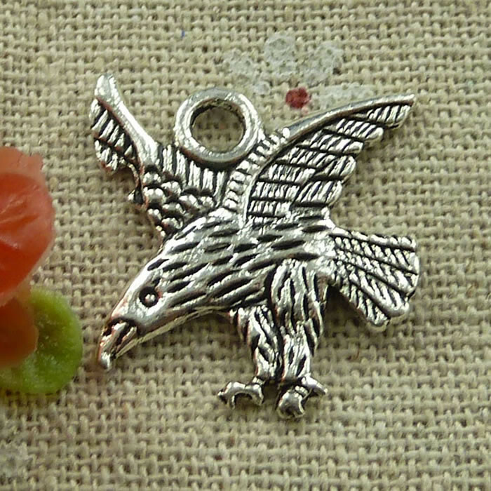 Free Ship 80 pcs tibetan silver eagle charms 22X21mm L-2602