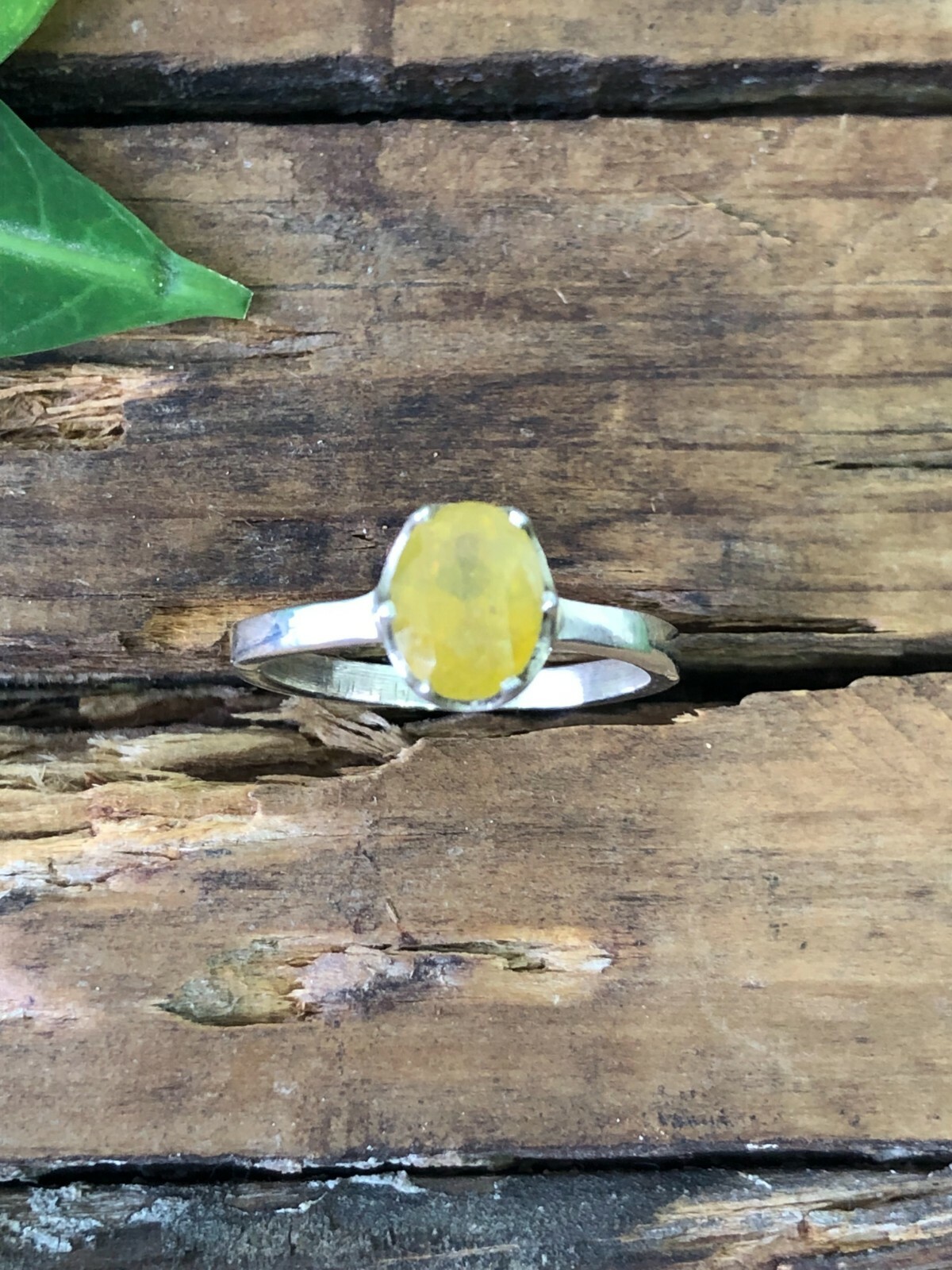 Luster Yellow Sapphire Solid 925 Sterling Silver Eternity ring For Him/ Her 9119