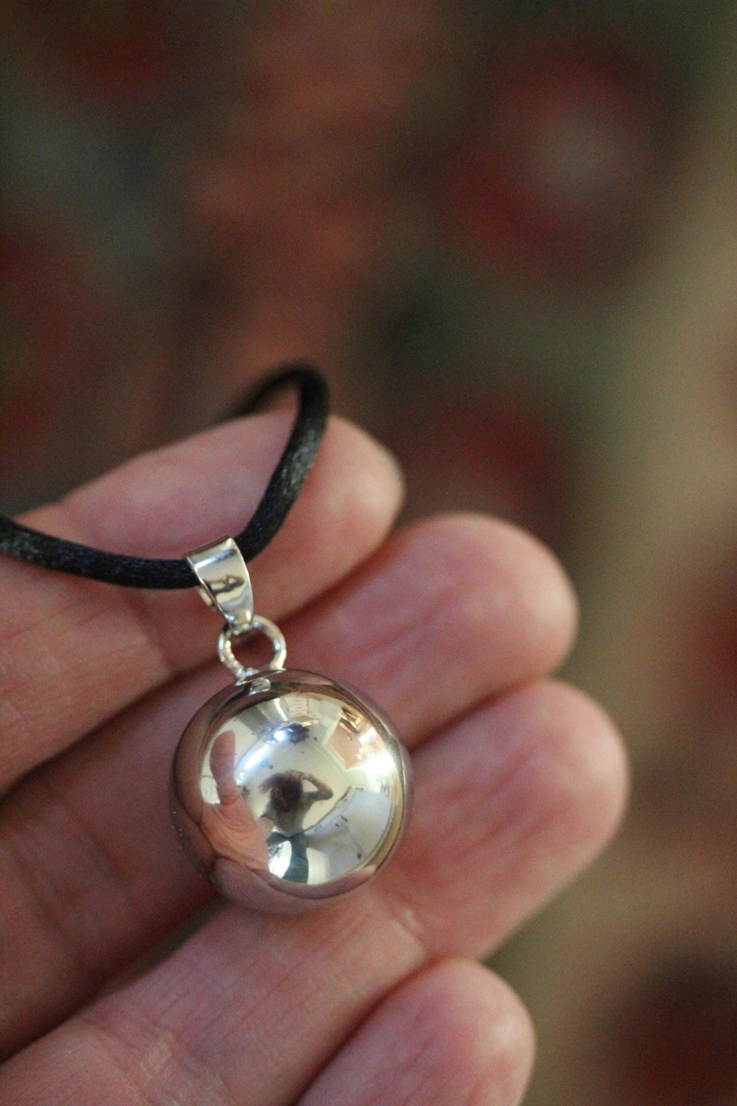 Silver 18mm Harmony Ball Round Sphere Chime Bell Bead Charm Pendant Necklace