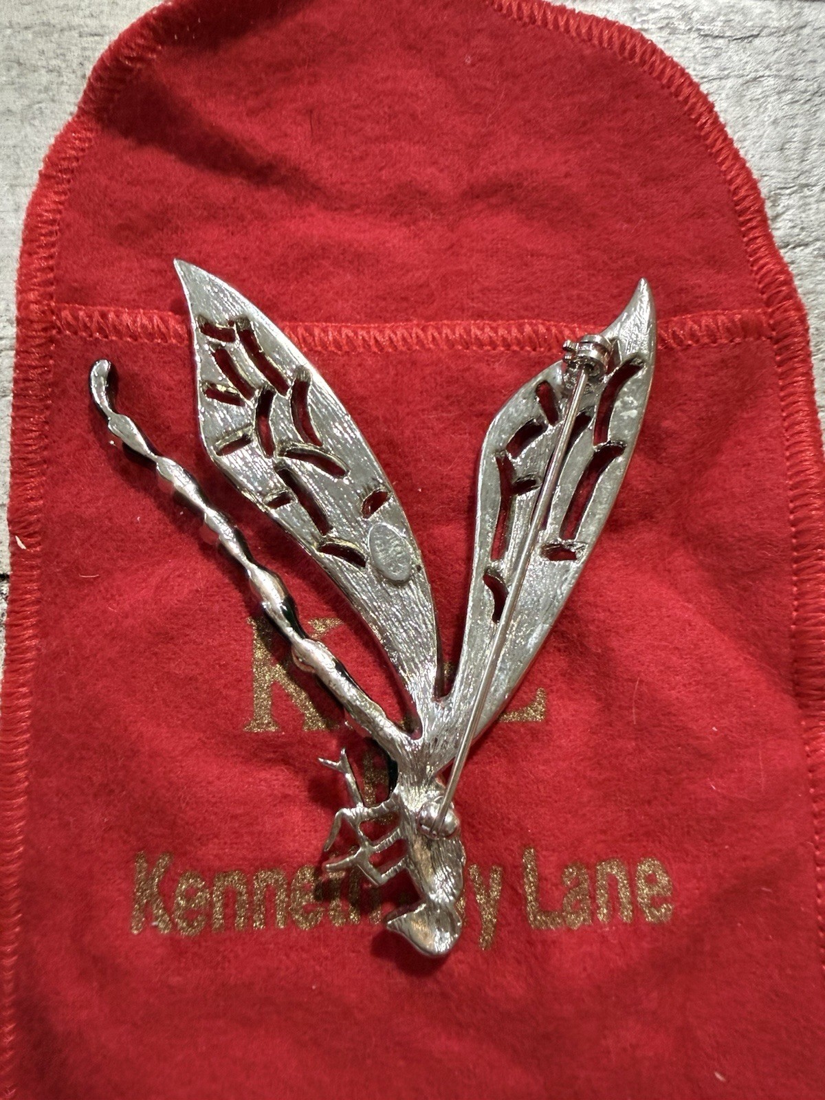 Vintage Kenneth Jay Lane Finely Detailed Large Statement Dragonfly Brooch #4333