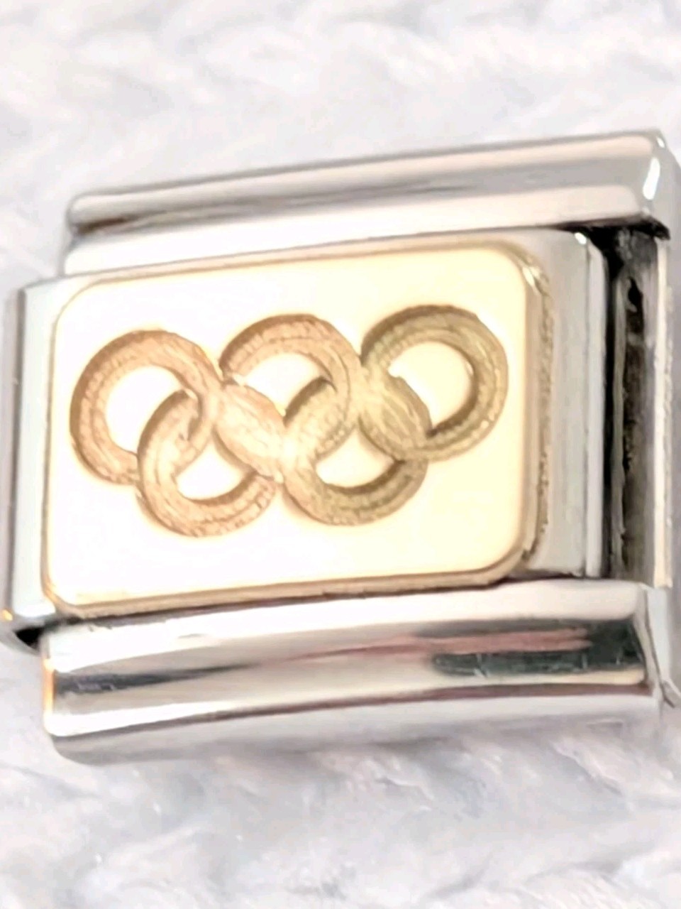 Authentic ReFlorence Gold Olympic Rings Italian Charm 9mm Classic Link A229